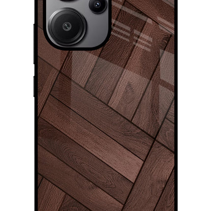 Wooden Texture Design Redmi Note 13 Pro+ 5G Glass Case