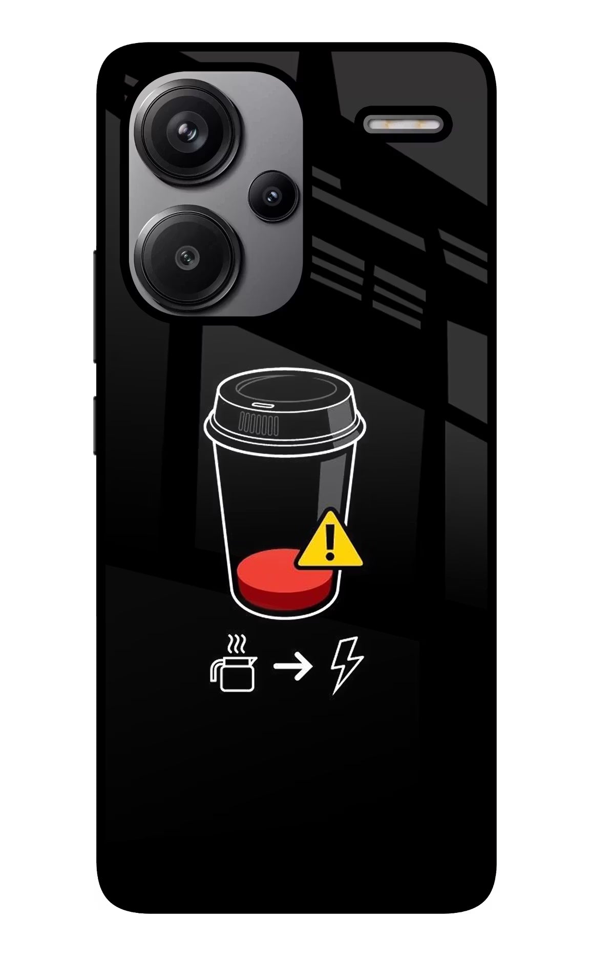 Coffee Redmi Note 13 Pro+ 5G Glass Case Back Cover by Casekaro