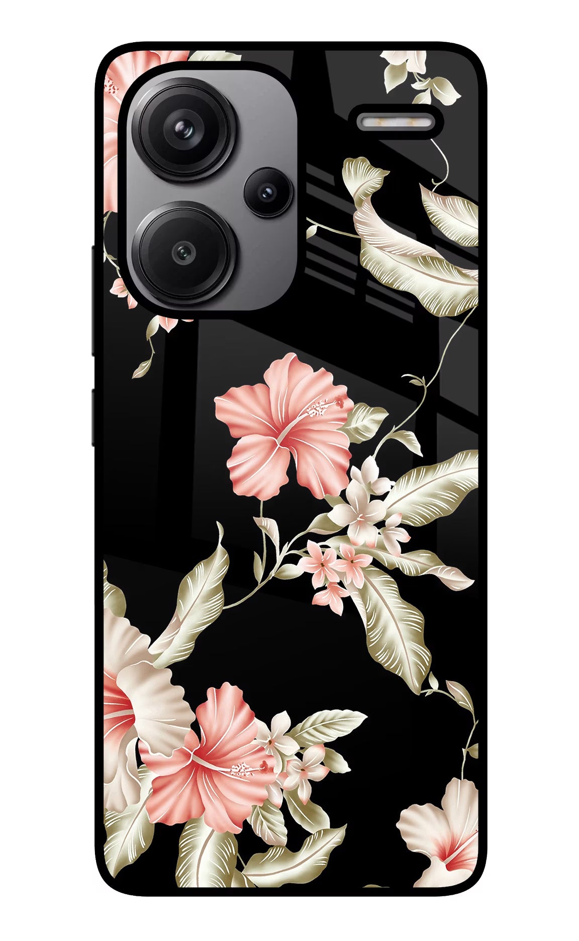 Flowers Redmi Note 13 Pro+ 5G Glass Case Back Cover by Casekaro