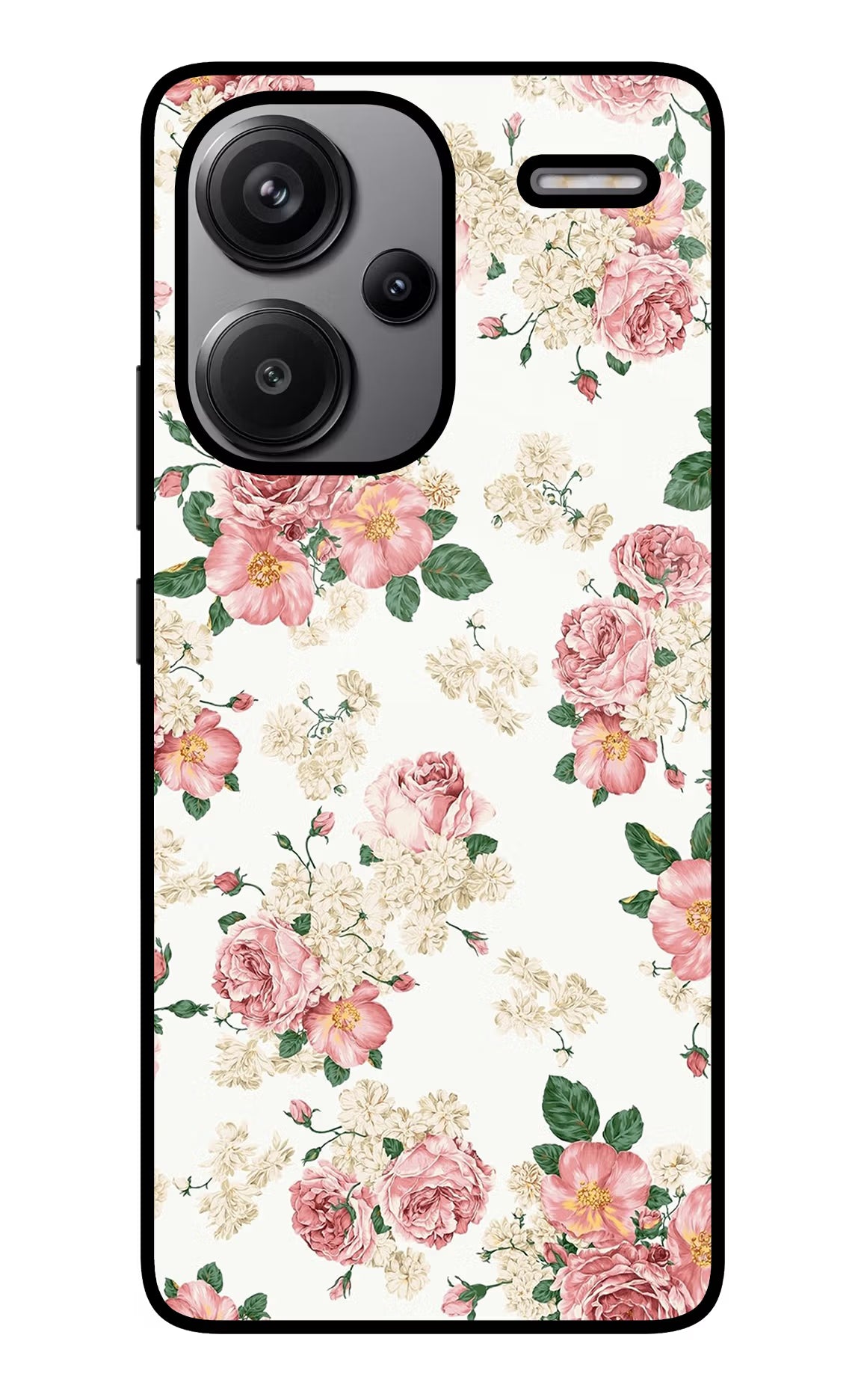 Flowers Redmi Note 13 Pro+ 5G Glass Case Back Cover by Casekaro