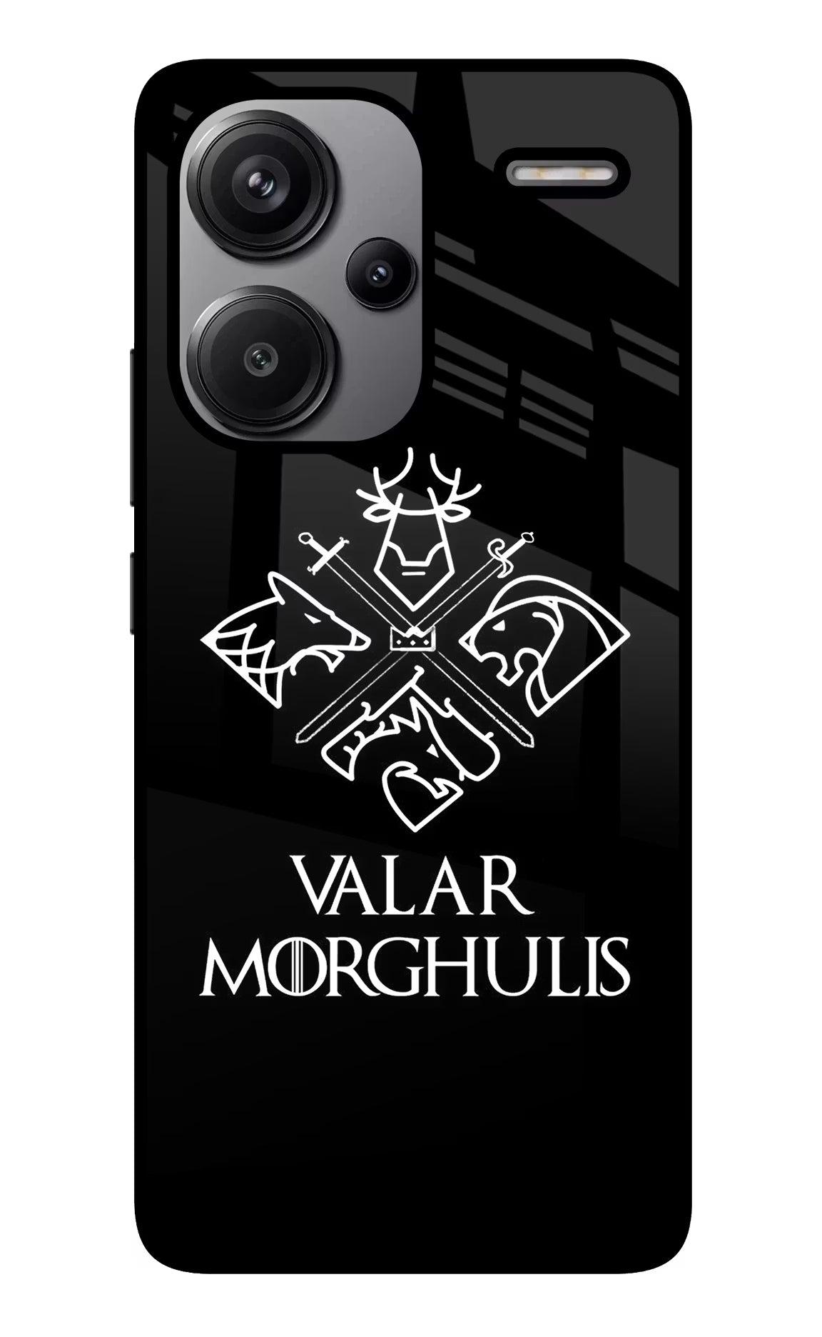 Valar Morghulis | Game Of Thrones Redmi Note 13 Pro+ 5G Glass Case Back Cover by Casekaro
