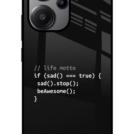 Life Motto Code Redmi Note 13 Pro+ 5G Glass Case