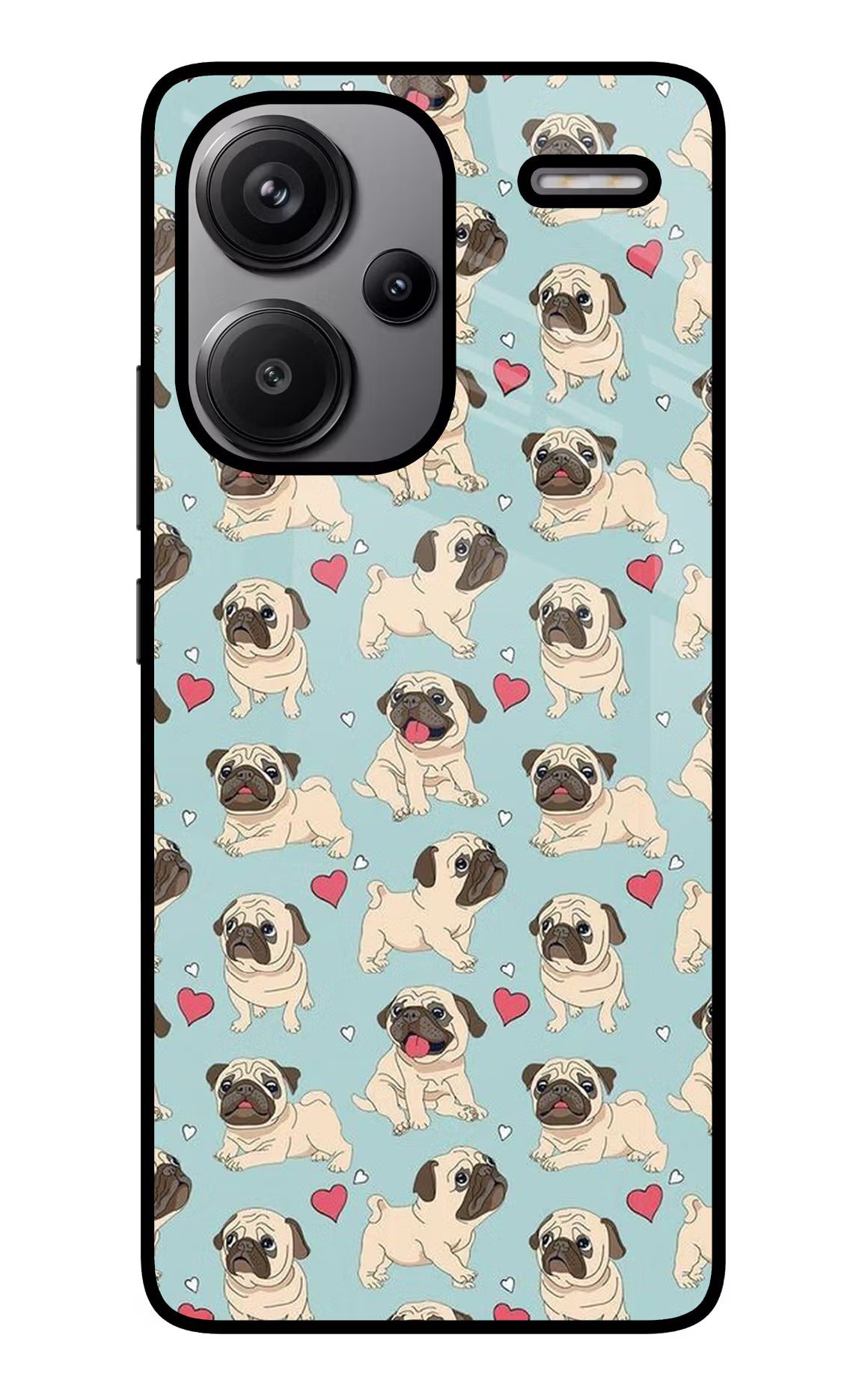 Pug Dog Redmi Note 13 Pro+ 5G Glass Case Back Cover by Casekaro