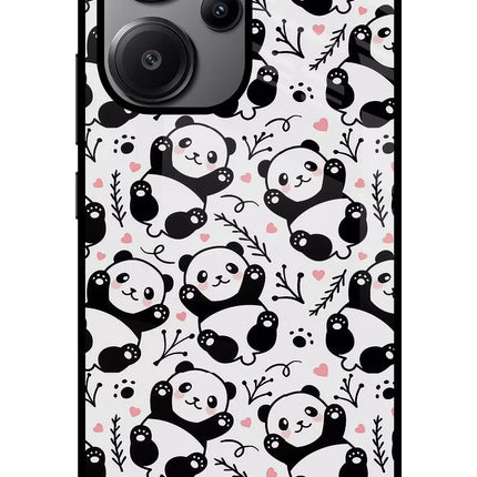 Cute Panda Redmi Note 13 Pro+ 5G Glass Case