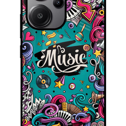 Music Graffiti Redmi Note 13 Pro+ 5G Glass Case