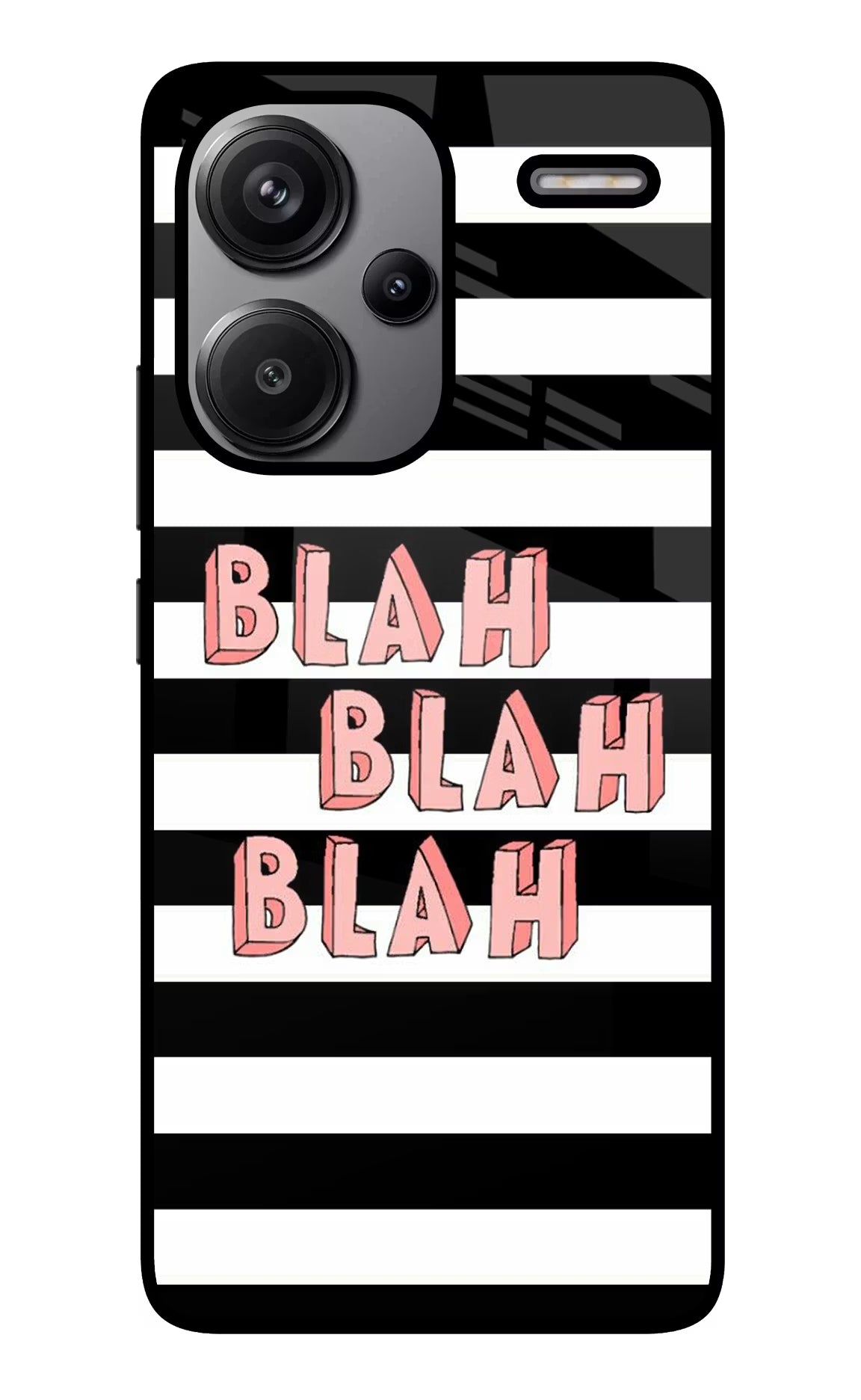 Blah Blah Blah Redmi Note 13 Pro+ 5G Glass Case Back Cover by Casekaro