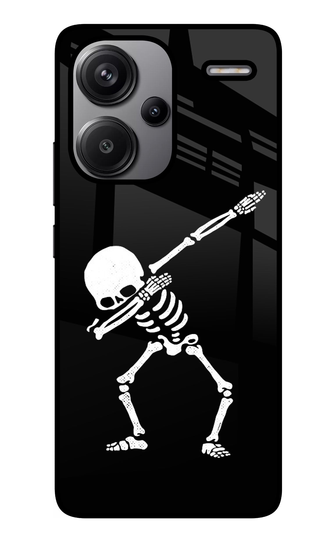 Dabbing Skeleton Art Redmi Note 13 Pro+ 5G Glass Case