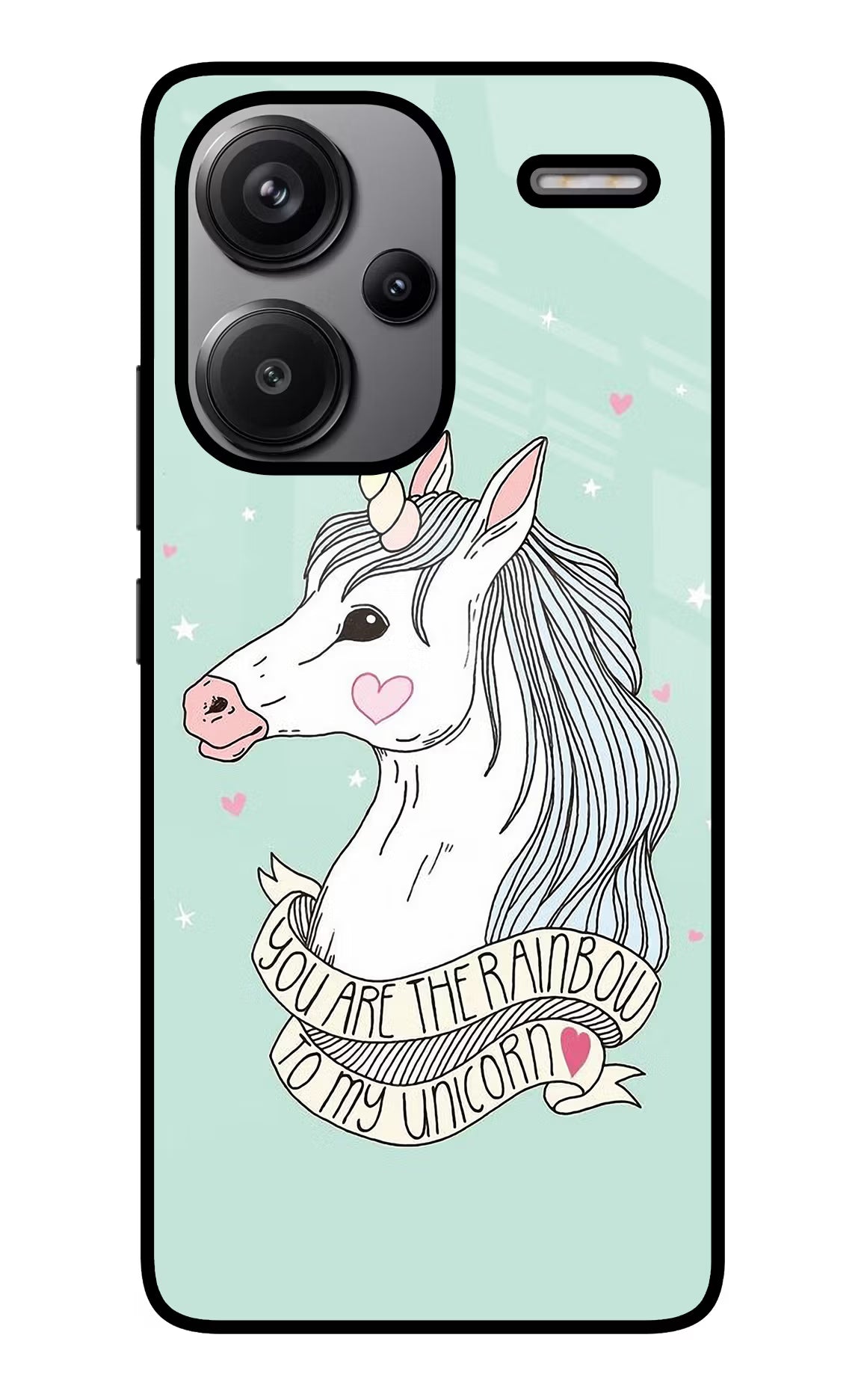 Unicorn Wallpaper Redmi Note 13 Pro+ 5G Glass Case Back Cover by Casekaro