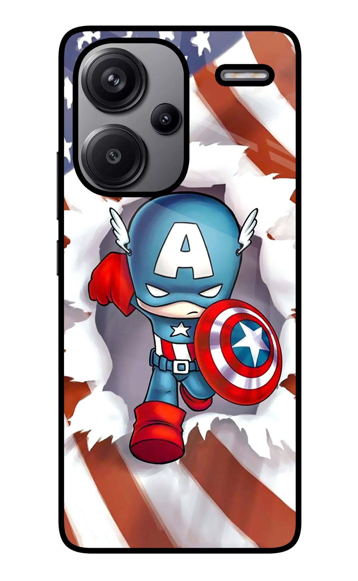 Captain America Redmi Note 13 Pro+ 5G Glass Case