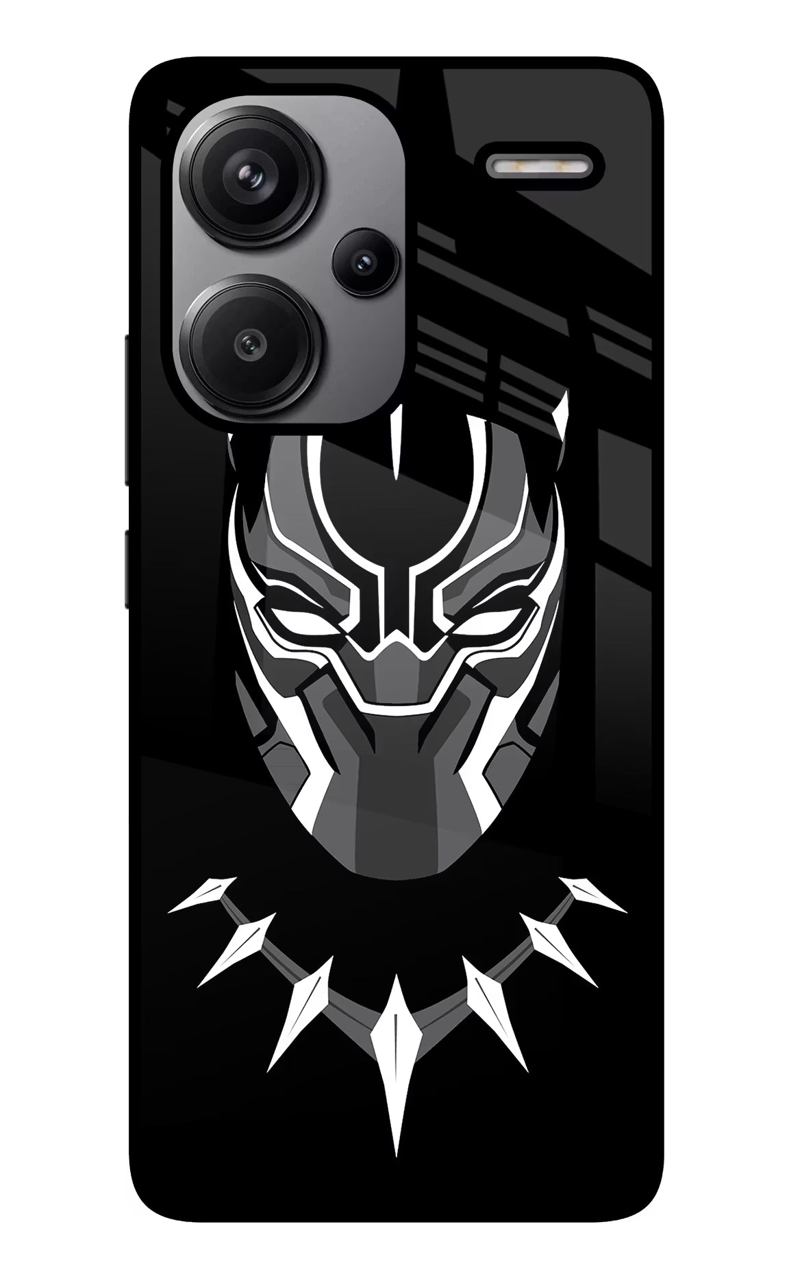 Black Panther Redmi Note 13 Pro+ 5G Glass Case Back Cover by Casekaro