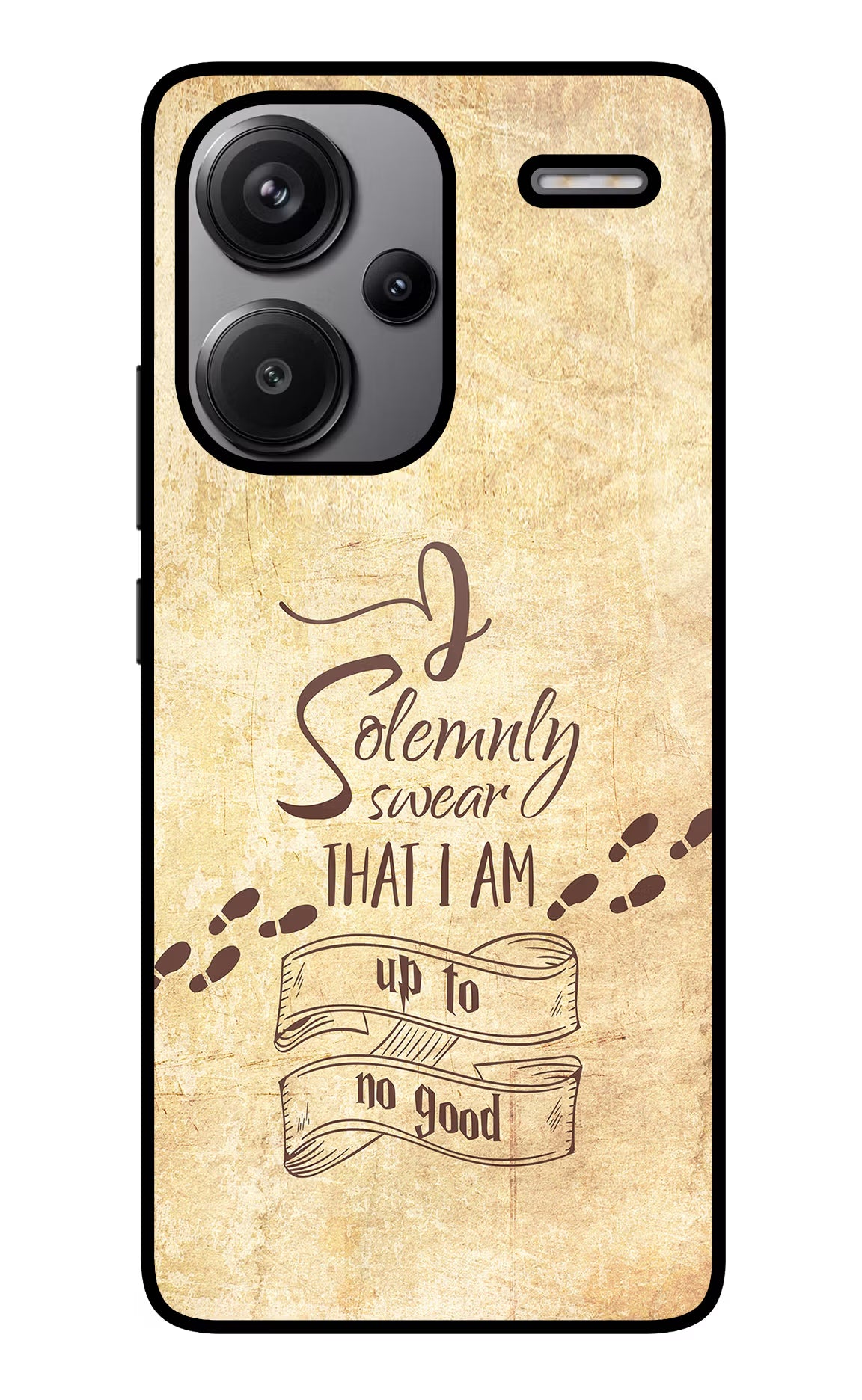 I Solemnly swear that i up to no good Redmi Note 13 Pro+ 5G Glass Case Back Cover by Casekaro
