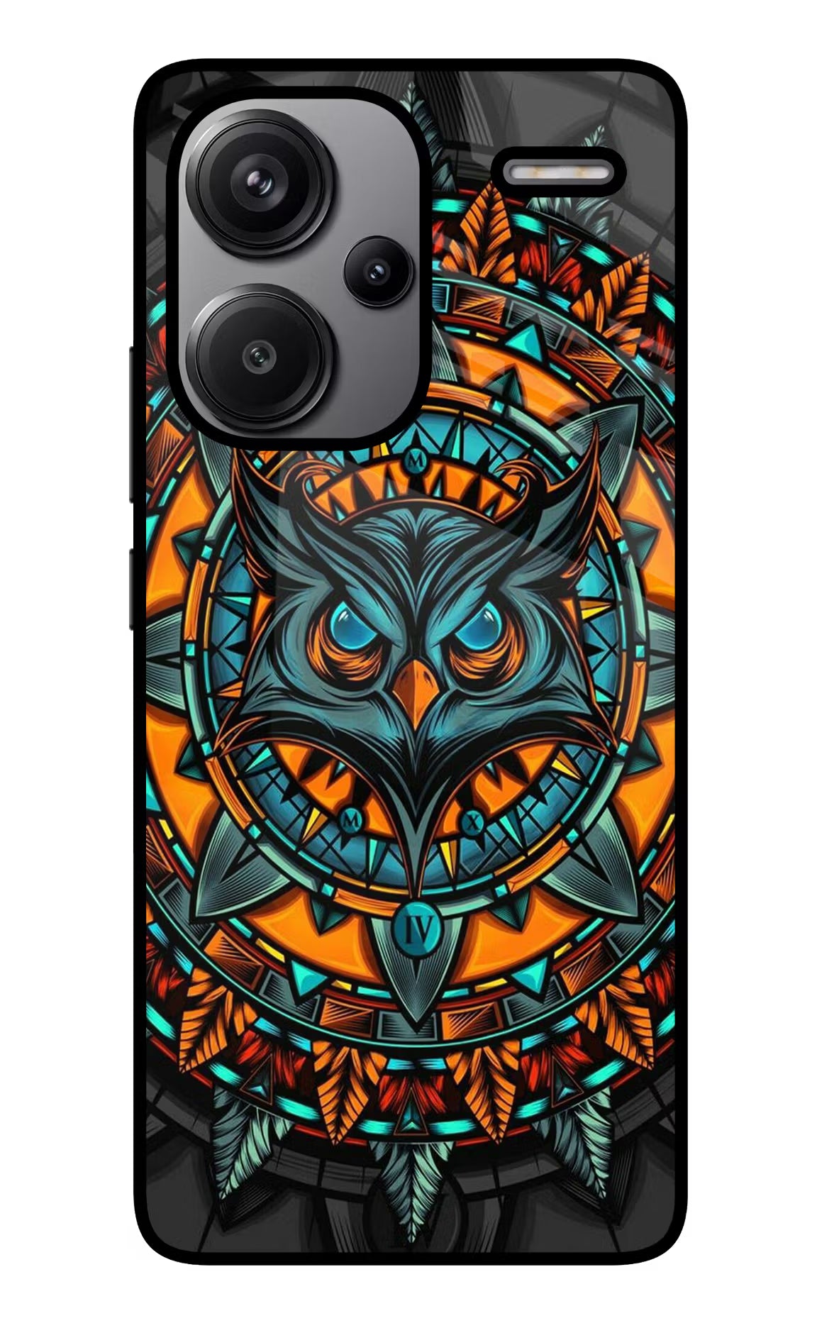 Angry Owl Art Redmi Note 13 Pro+ 5G Glass Case Back Cover by Casekaro