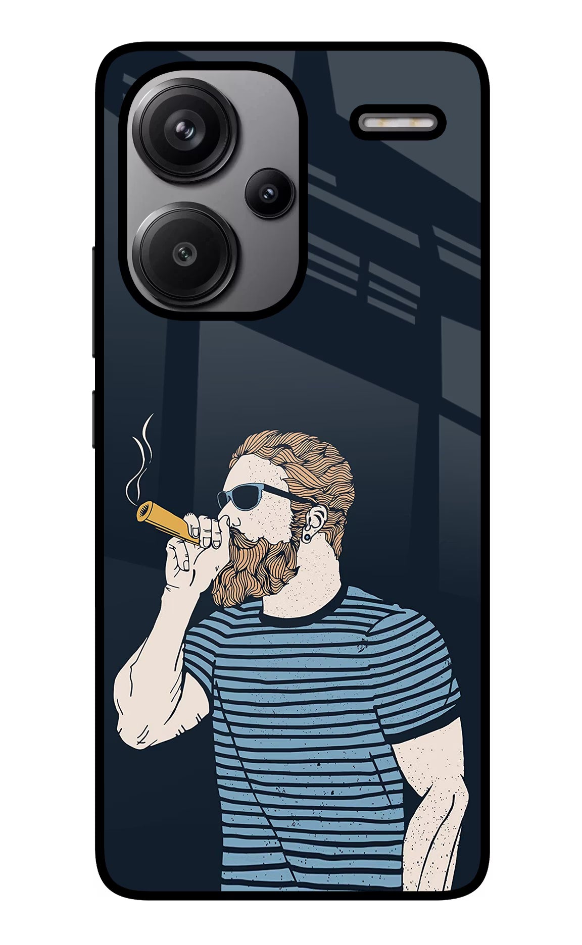 Smoking Redmi Note 13 Pro+ 5G Glass Case Back Cover by Casekaro