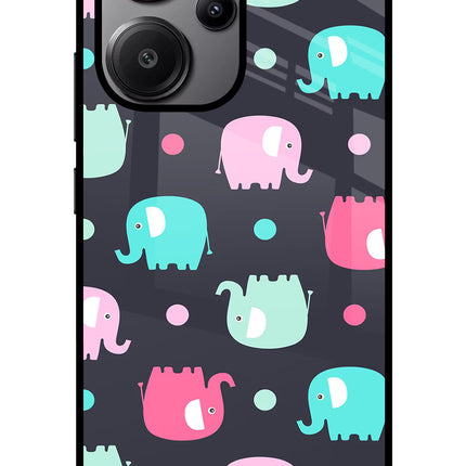 Elephants Redmi Note 13 Pro+ 5G Glass Case