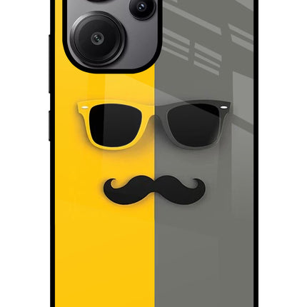 Sunglasses with Mustache Redmi Note 13 Pro+ 5G Glass Case