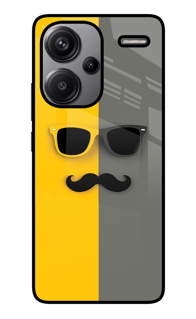 Sunglasses with Mustache Redmi Note 13 Pro+ 5G Glass Case