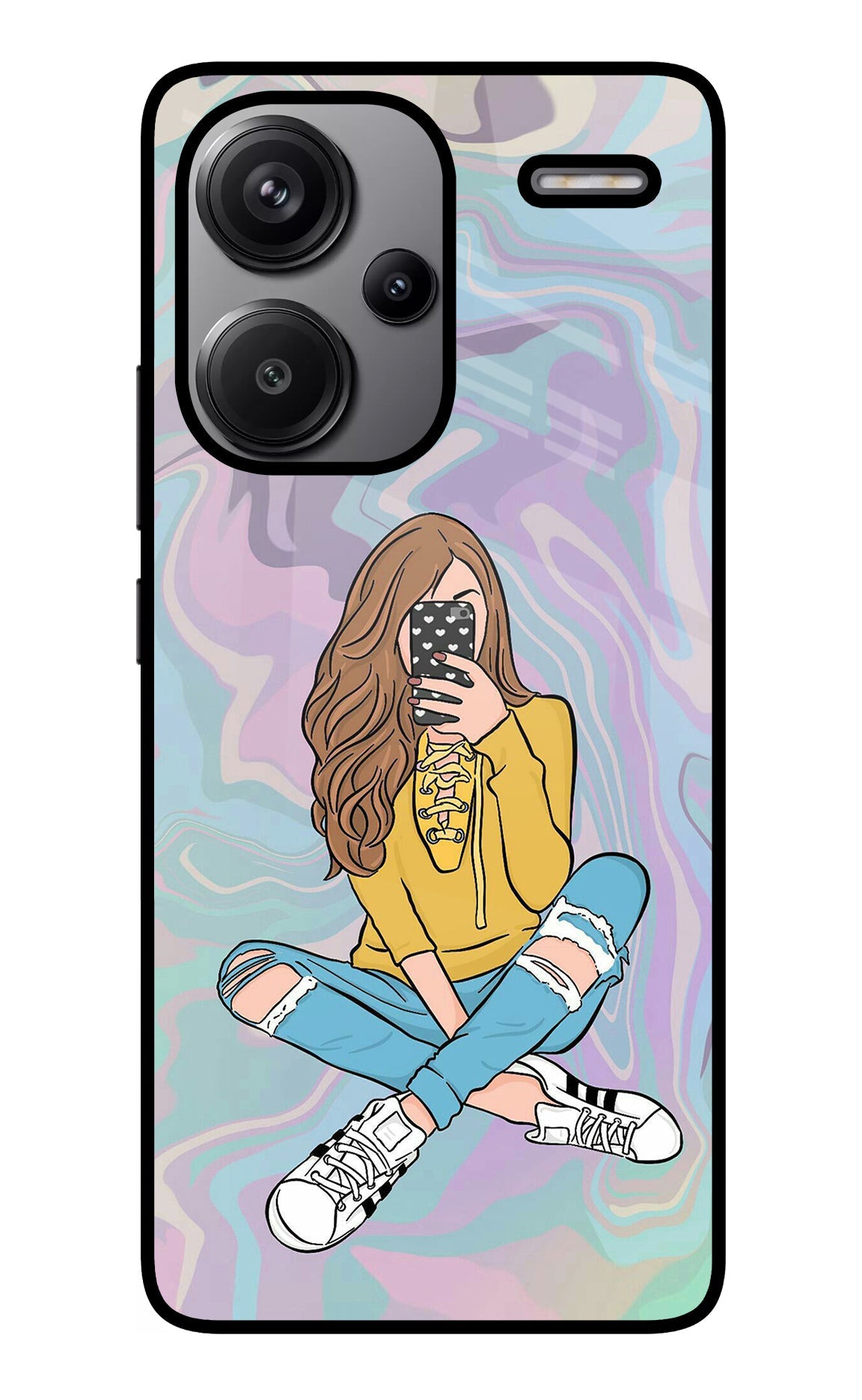 Selfie Girl Redmi Note 13 Pro+ 5G Back Cover