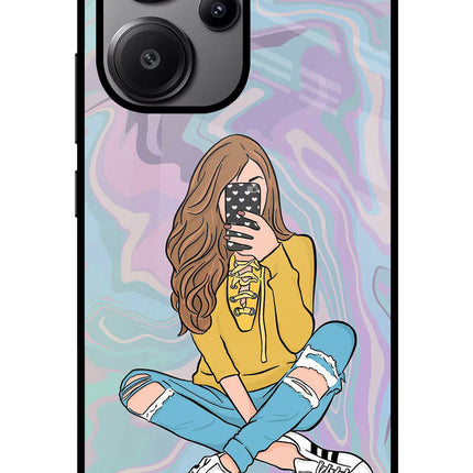 Selfie Girl Redmi Note 13 Pro+ 5G Glass Case