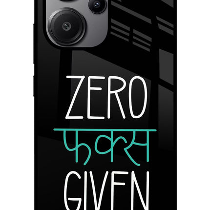 Zero Fucks Given Redmi Note 13 Pro+ 5G Glass Case