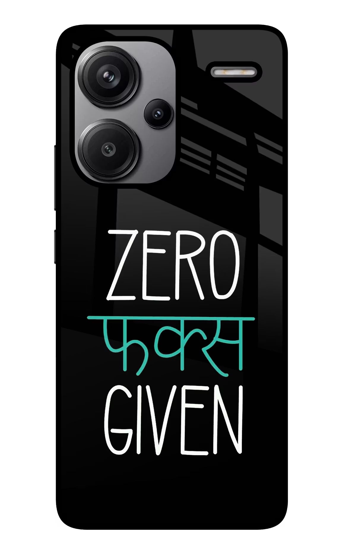 Zero Fucks Given Redmi Note 13 Pro+ 5G Glass Case Back Cover by Casekaro