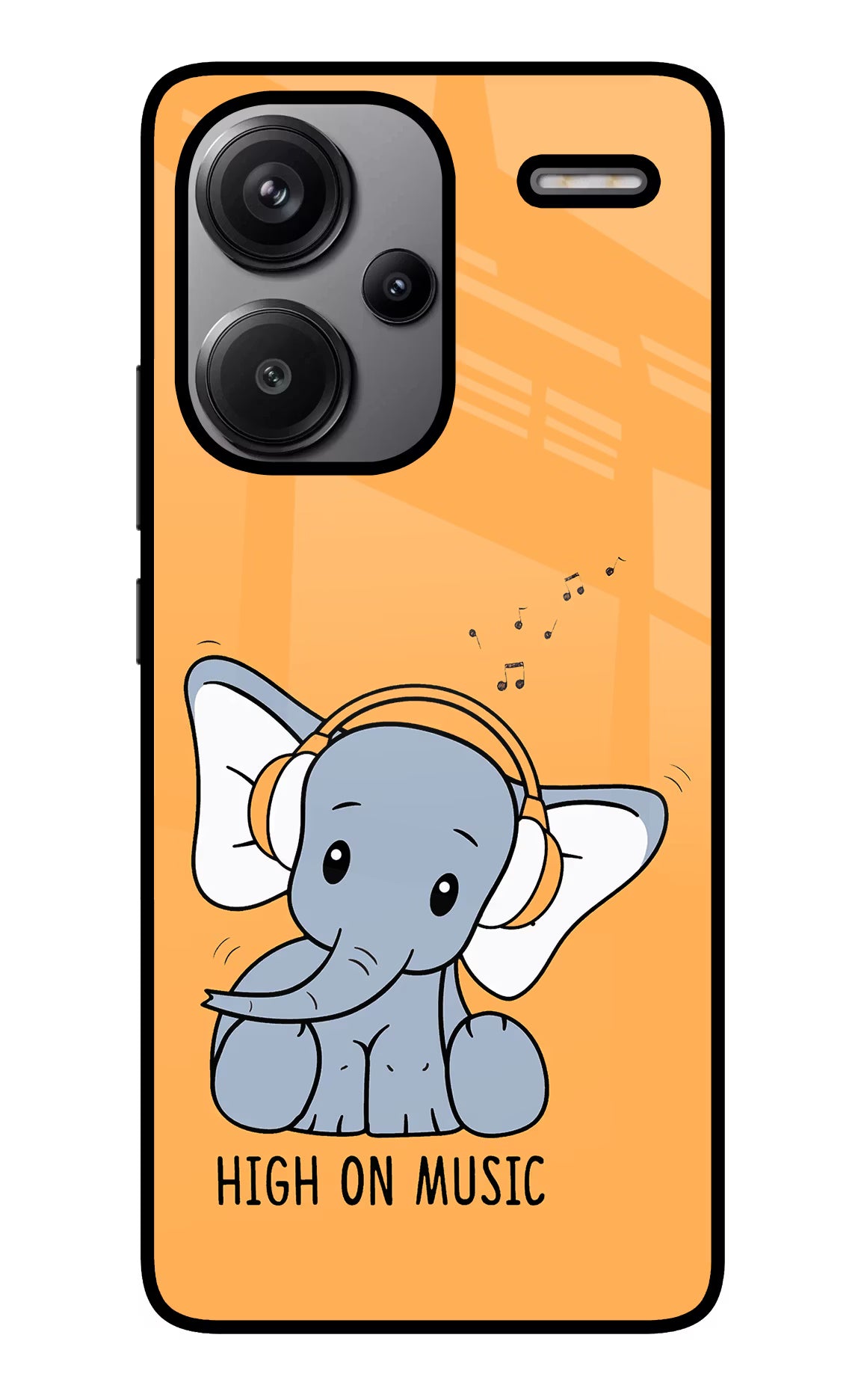 High On Music Redmi Note 13 Pro+ 5G Glass Case Back Cover by Casekaro