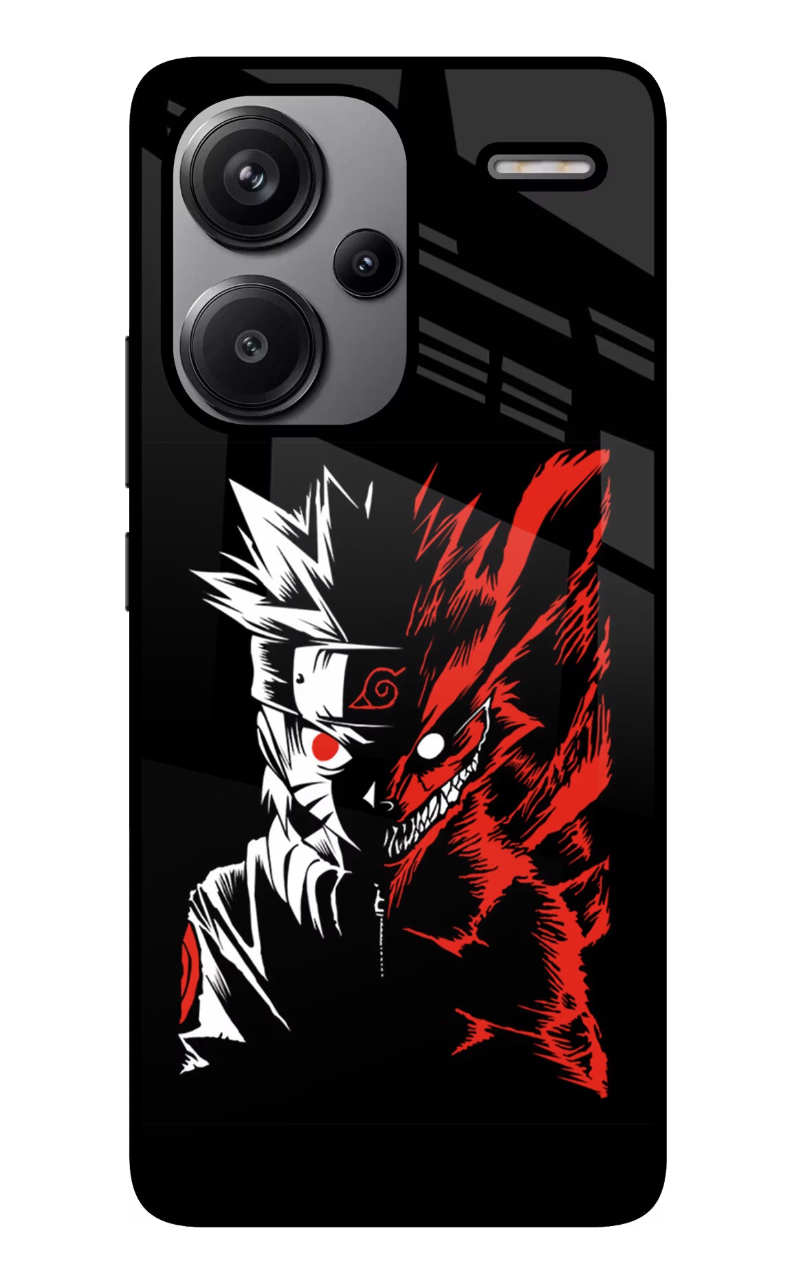 Naruto Two Face Redmi Note 13 Pro+ 5G Glass Case Back Cover by Casekaro