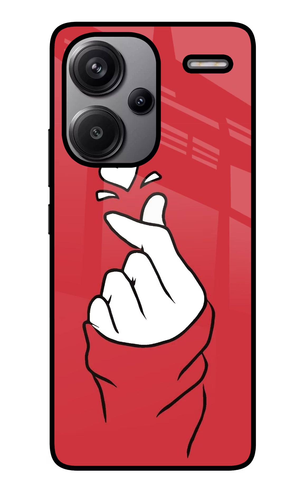 Korean Love Sign Redmi Note 13 Pro+ 5G Glass Case Back Cover by Casekaro
