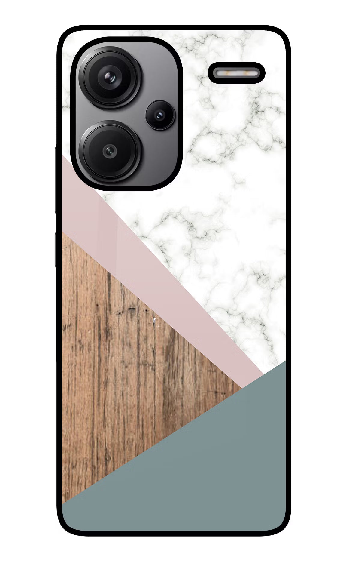 Marble wood Abstract Redmi Note 13 Pro+ 5G Glass Case Back Cover by Casekaro
