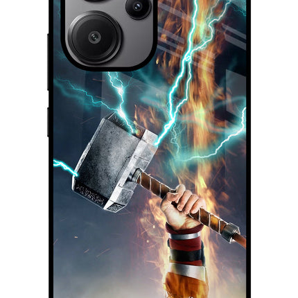 Thor Hammer Mjolnir Redmi Note 13 Pro+ 5G Glass Case