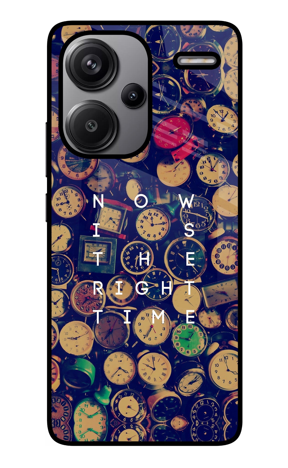 Now is the Right Time Quote Redmi Note 13 Pro+ 5G Glass Case