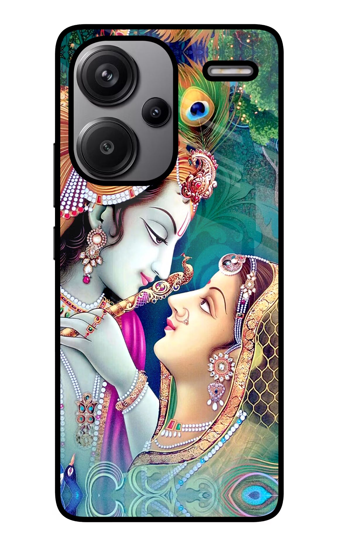 Lord Radha Krishna Redmi Note 13 Pro+ 5G Glass Case Back Cover by Casekaro