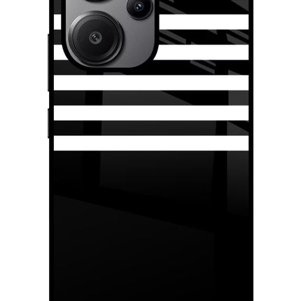 Black and White Print Redmi Note 13 Pro+ 5G Glass Case