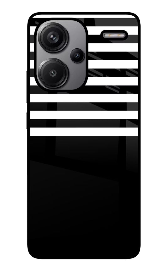Black and White Print Redmi Note 13 Pro+ 5G Glass Case