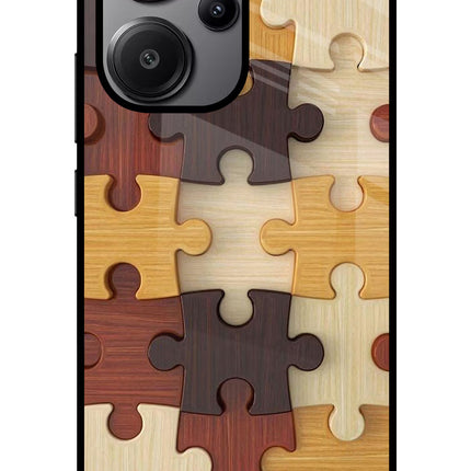 Wooden Puzzle Redmi Note 13 Pro+ 5G Glass Case