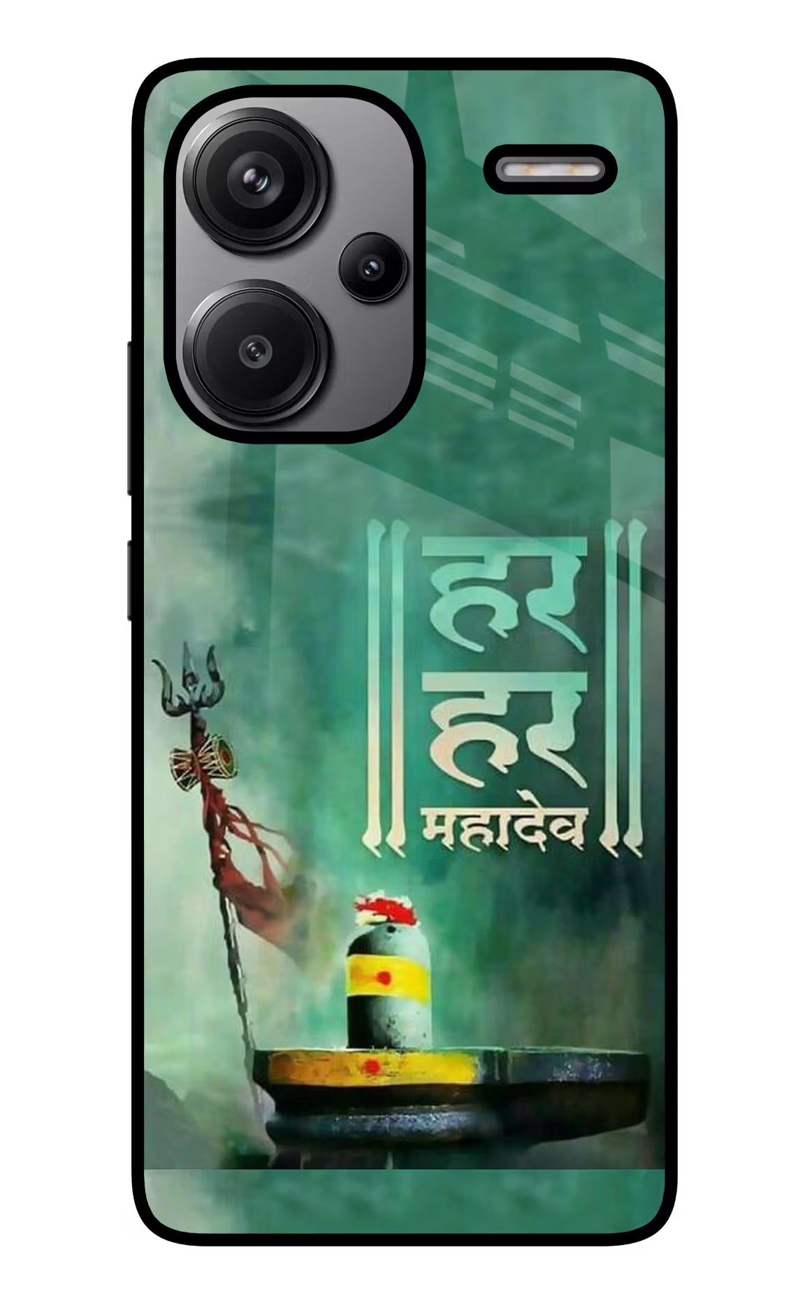 Har Har Mahadev Shivling Redmi Note 13 Pro+ 5G Glass Case Back Cover by Casekaro