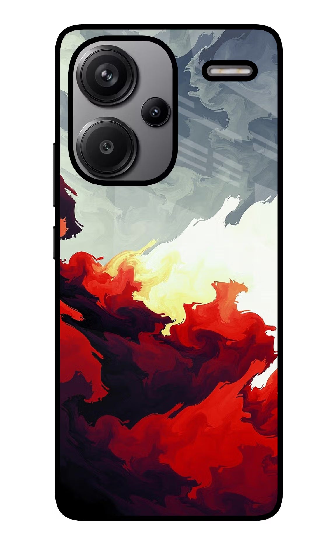 Fire Cloud Redmi Note 13 Pro+ 5G Glass Case Back Cover by Casekaro