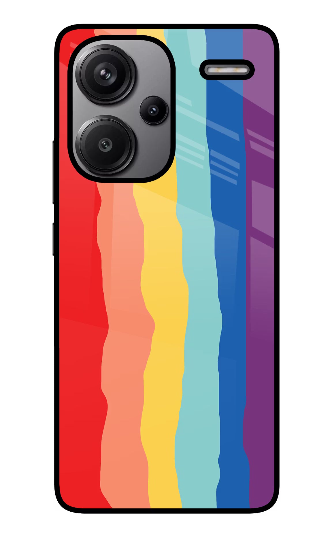 Rainbow Redmi Note 13 Pro+ 5G Glass Case Back Cover by Casekaro