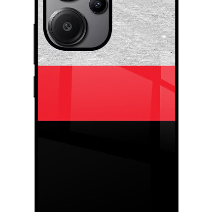 Tri Color Pattern Redmi Note 13 Pro+ 5G Glass Case