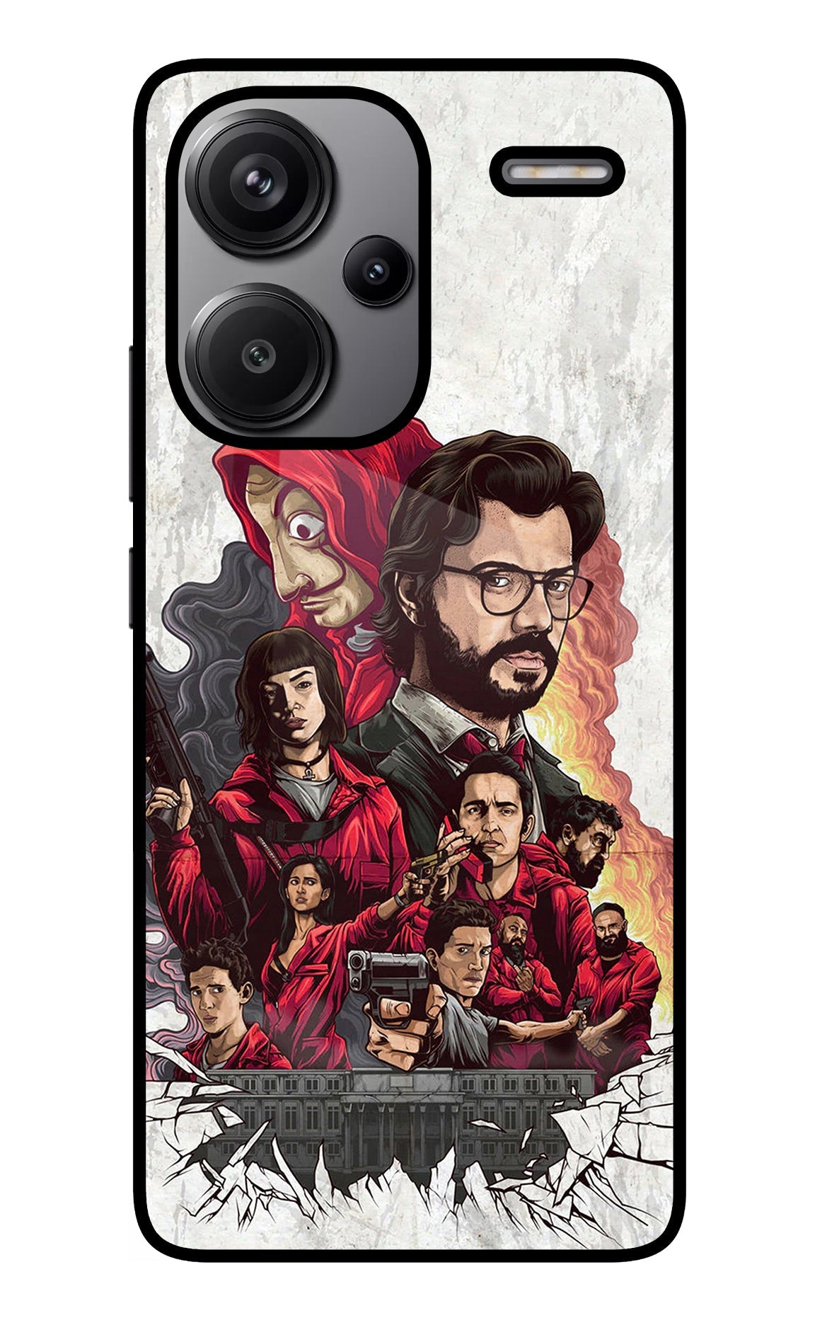 Money Heist Artwork Redmi Note 13 Pro+ 5G Glass Case