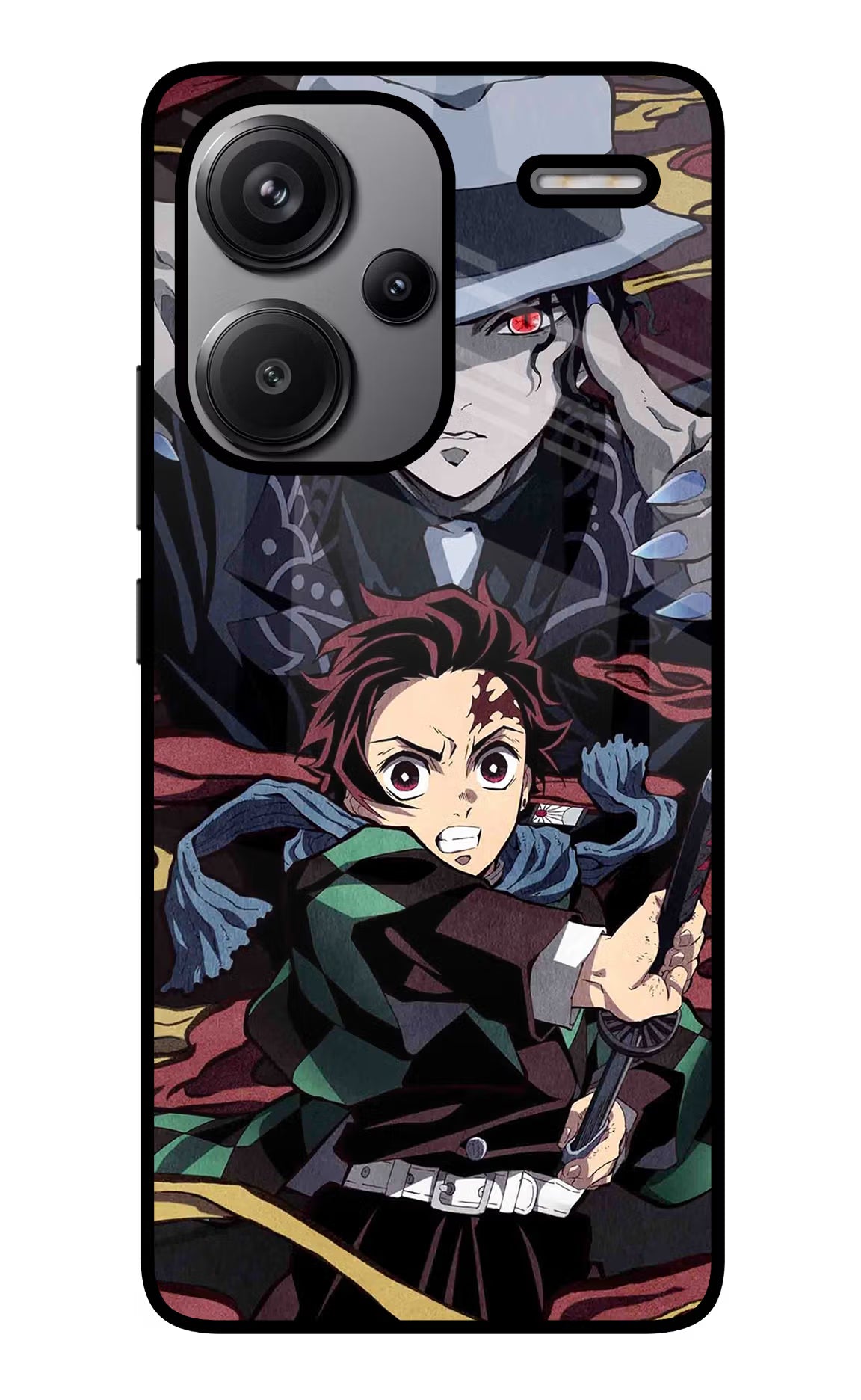 Demon Slayer Redmi Note 13 Pro+ 5G Glass Case Back Cover by Casekaro
