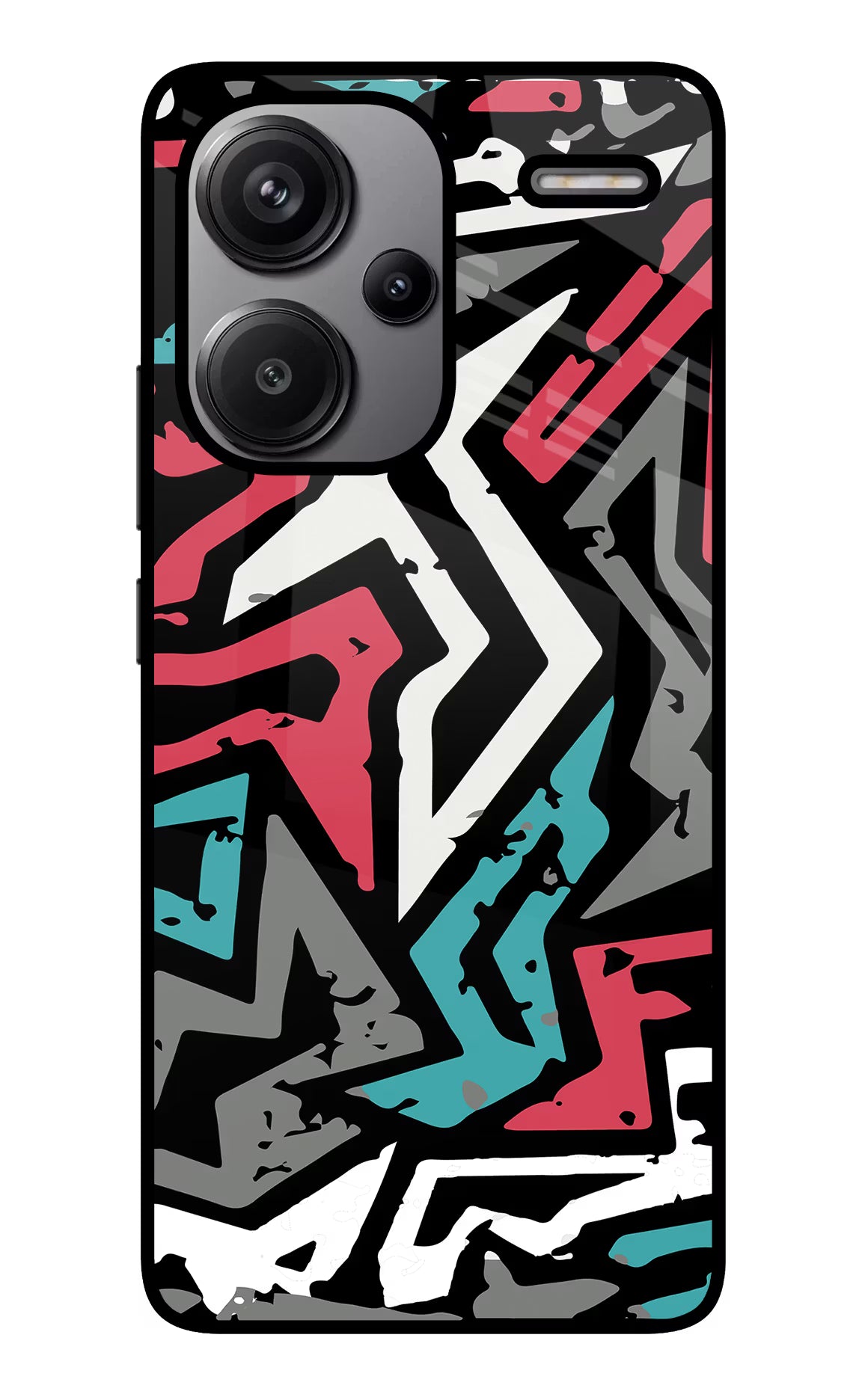 Geometric Graffiti Redmi Note 13 Pro+ 5G Glass Case Back Cover by Casekaro