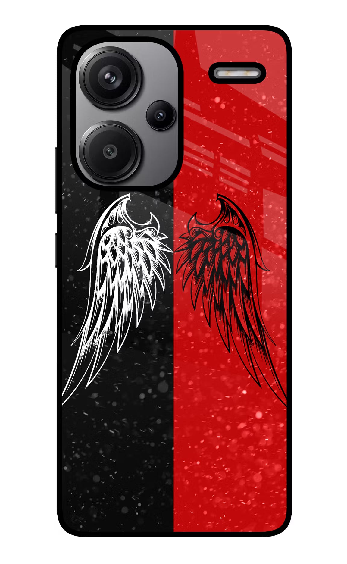Wings Redmi Note 13 Pro+ 5G Glass Case Back Cover by Casekaro