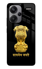 Satyamev Jayate Golden Redmi Note 13 Pro+ 5G Glass Case