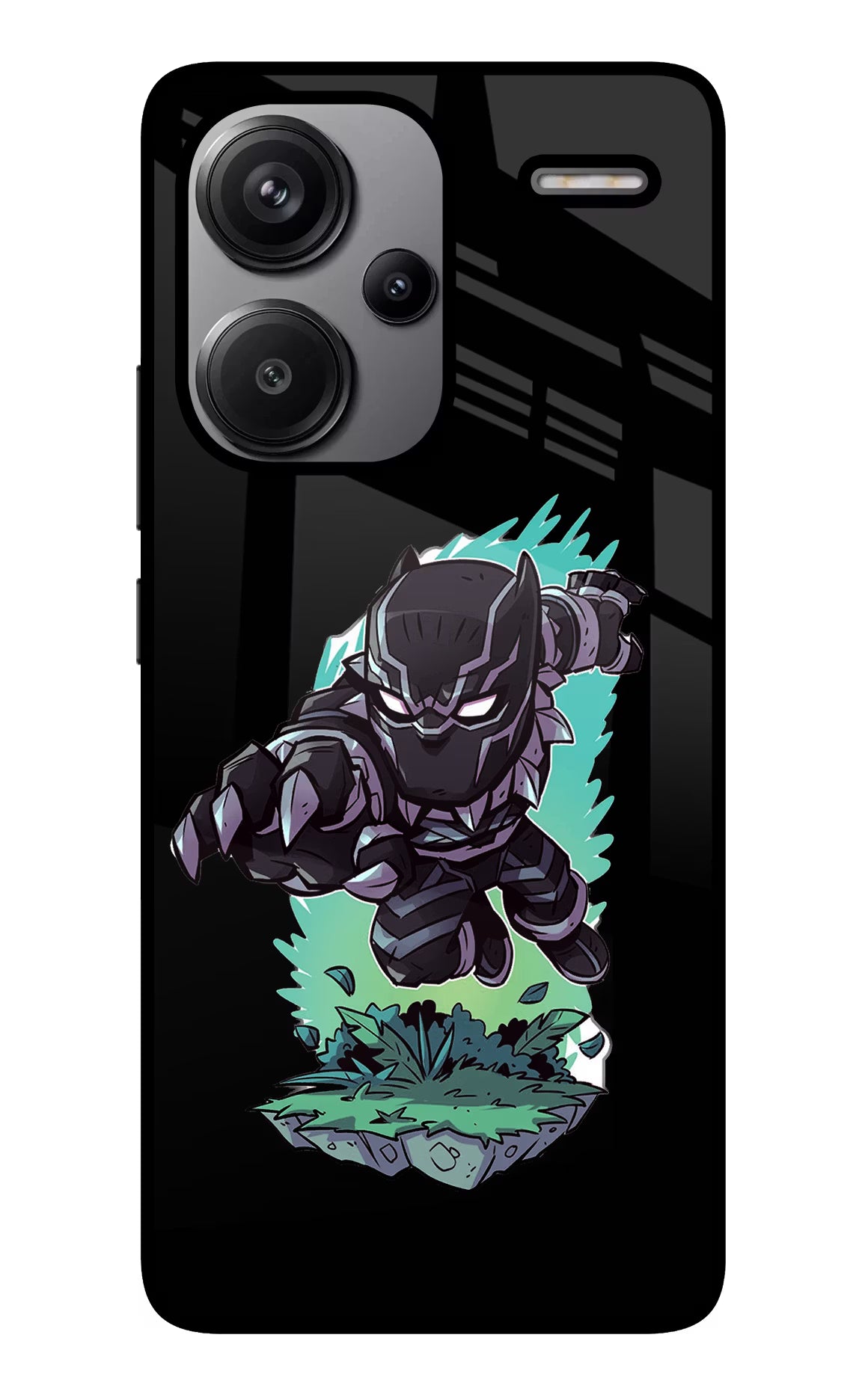 Black Panther Redmi Note 13 Pro+ 5G Glass Case Back Cover by Casekaro