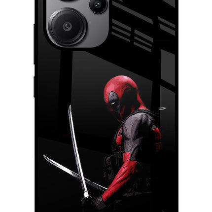 Deadpool Redmi Note 13 Pro+ 5G Glass Case Back Cover by Casekaro
