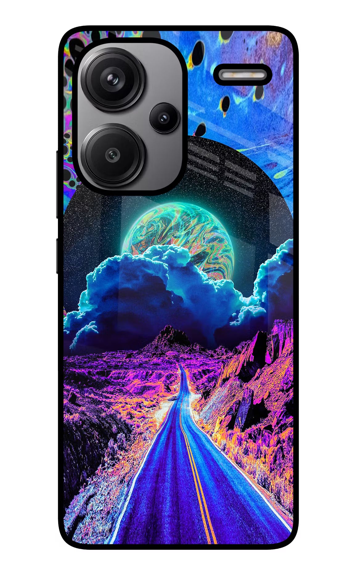 Psychedelic Painting Redmi Note 13 Pro+ 5G Glass Case Back Cover by Casekaro