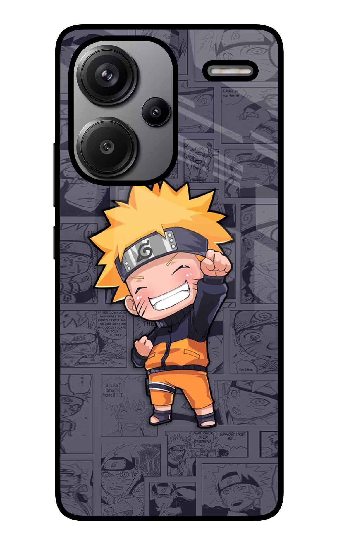 Chota Naruto Redmi Note 13 Pro+ 5G Glass Case Back Cover by Casekaro