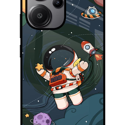 Cartoon Astronaut Redmi Note 13 Pro+ 5G Glass Case