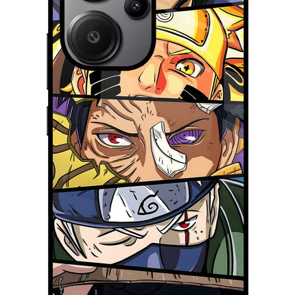 Naruto Character Redmi Note 13 Pro+ 5G Glass Case Back Cover by Casekaro