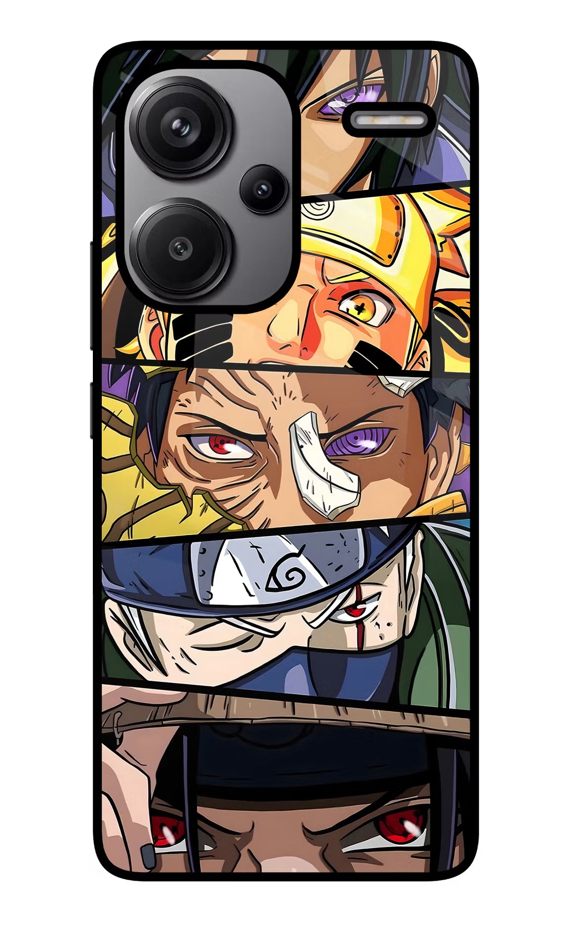 Naruto Character Redmi Note 13 Pro+ 5G Glass Case Back Cover by Casekaro